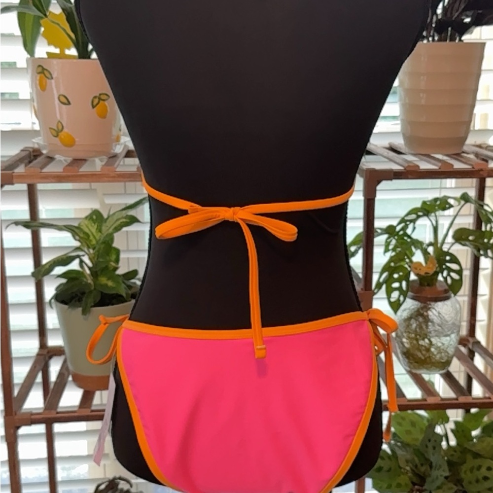 wild fable Pink and Orange Triangle Bikini Set - Picture 3 of 6